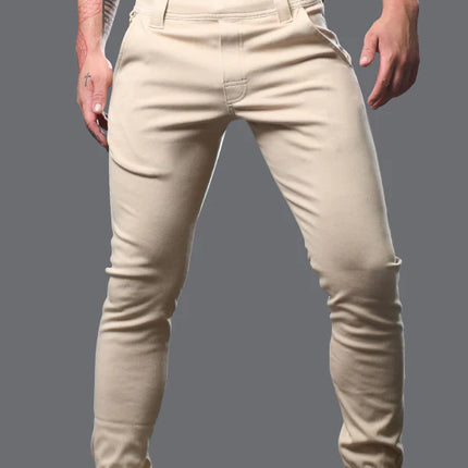 Andrew Christian 6835 Skinny Chino Jogger Pants khaki