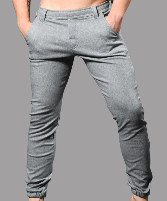 Andrew Christian 6835 Skinny Chino Jogger Pants grey