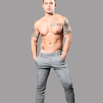 Andrew Christian 6835 Skinny Chino Jogger Pants grey