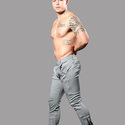 Andrew Christian 6835 Skinny Chino Jogger Pants grey