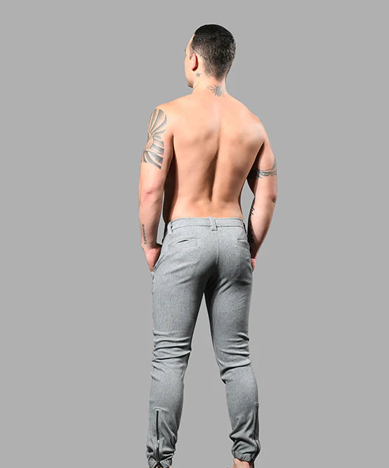 Andrew Christian 6835 Skinny Chino Jogger Pants grey