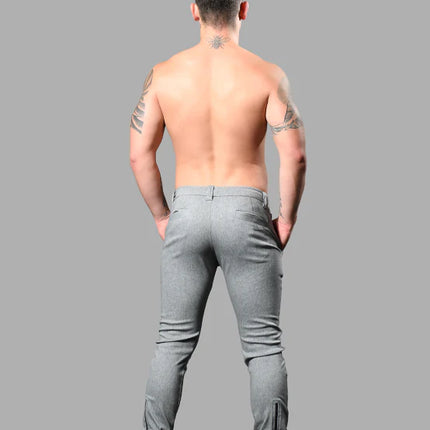 Andrew Christian 6835 Skinny Chino Jogger Pants grey