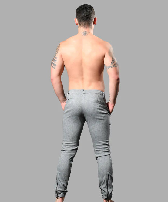 Andrew Christian 6835 Skinny Chino Jogger Pants grey