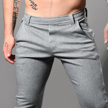 Andrew Christian 6835 Skinny Chino Jogger Pants grey