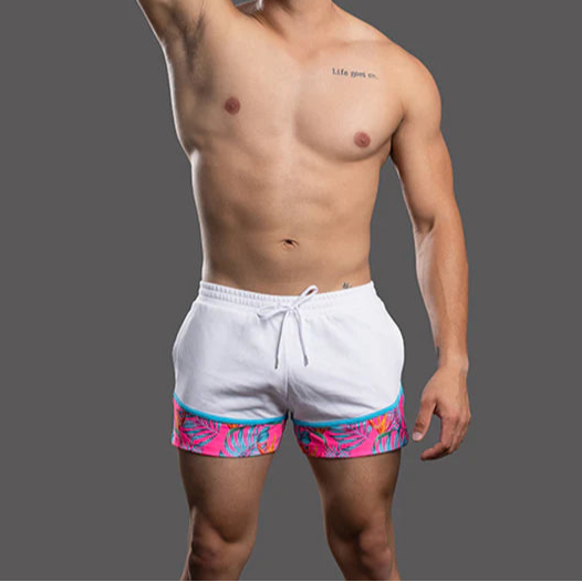 Andrew Christian 6903 Miami Cabana Boy Beach 4" short white