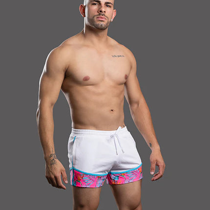 Andrew Christian 6903 Miami Cabana Boy Beach 4" short white
