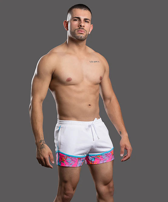 Andrew Christian 6903 Miami Cabana Boy Beach 4" short white