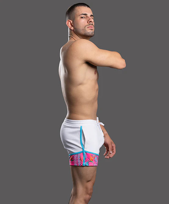 Andrew Christian 6903 Miami Cabana Boy Beach 4" short white