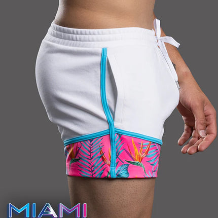 Andrew Christian 6903 Miami Cabana Boy Beach 4" short white