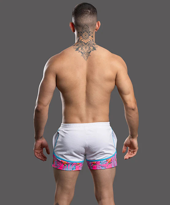 Andrew Christian 6903 Miami Cabana Boy Beach 4" short white