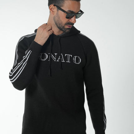Donato Perola hooded pullover black