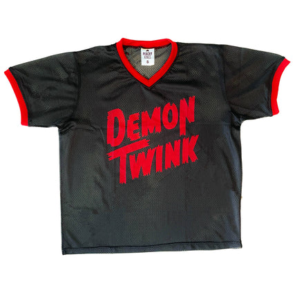 Peachy Kings Demon Twink Mesh Football Jersey - Black