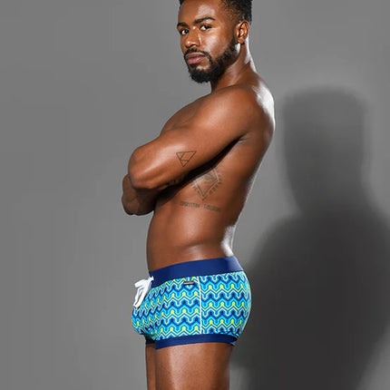 Andrew Christian 70123 Boheme swim boxer trunk blue