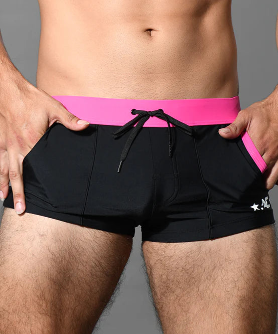 Andrew Christian 70132 Oasis swim boxer trunk black