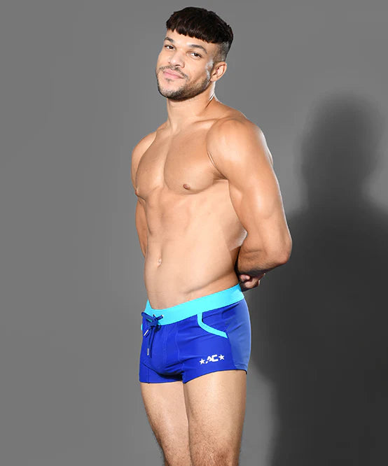 Andrew Christian 70132 Oasis swim boxer trunk blue