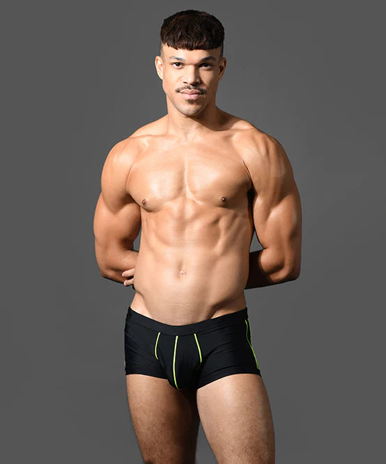 Andrew Christian 70144 Bulge C-ring swim boxer trunk black