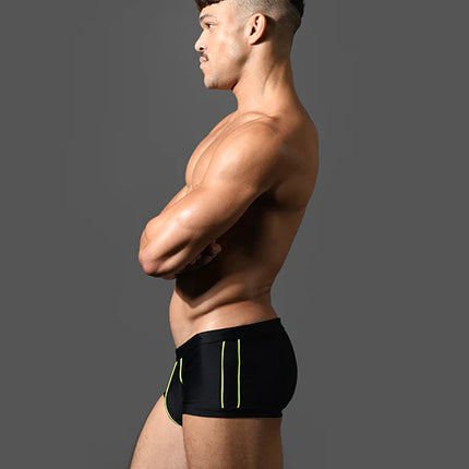 Andrew Christian 70144 Bulge C-ring swim boxer trunk black