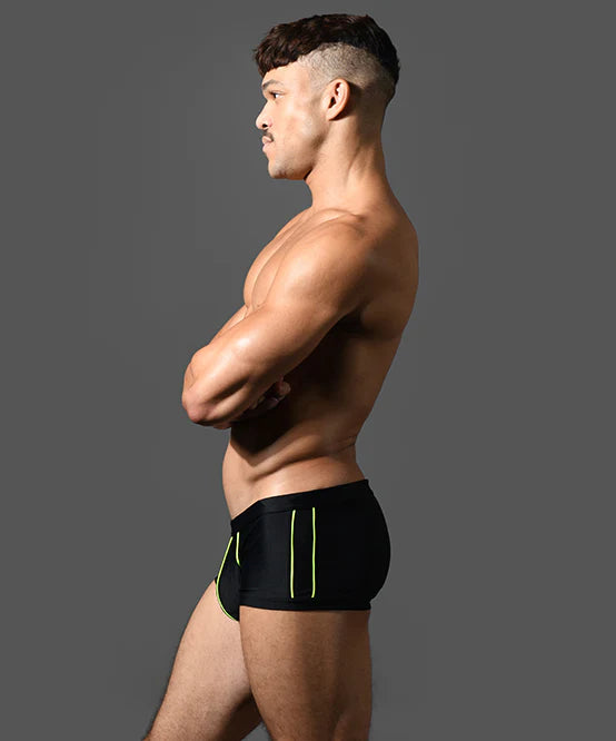 Andrew Christian 70144 Bulge C-ring swim boxer trunk black