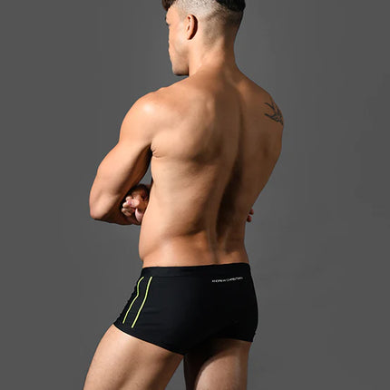 Andrew Christian 70144 Bulge C-ring swim boxer trunk black