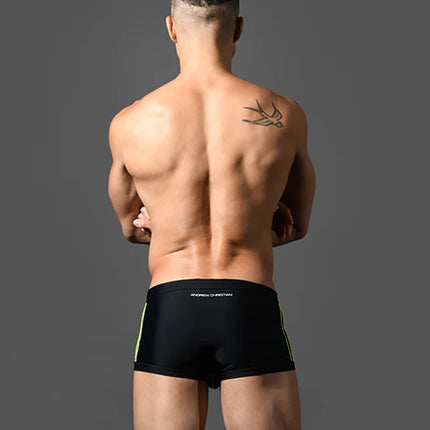 Andrew Christian 70144 Bulge C-ring swim boxer trunk black