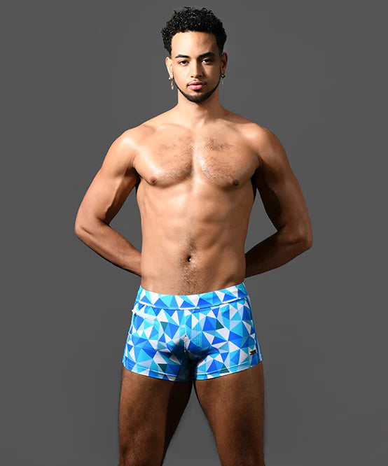 Andrew Christian 70152 Surf swim boxer trunk blue