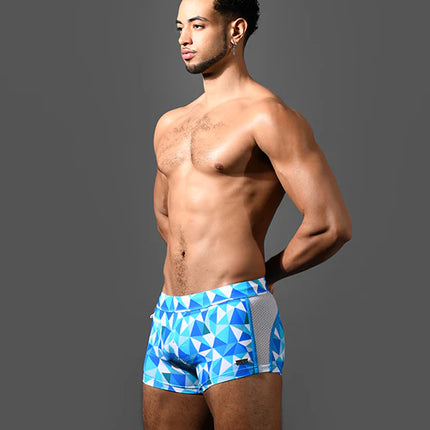 Andrew Christian 70152 Surf swim boxer trunk blue