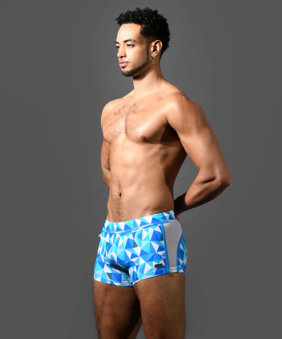 Andrew Christian 70152 Surf swim boxer trunk blue