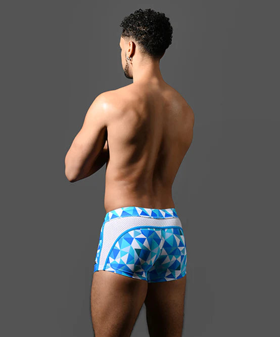 Andrew Christian 70152 Surf swim boxer trunk blue