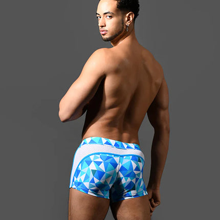 Andrew Christian 70152 Surf swim boxer trunk blue