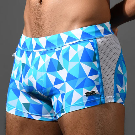 Andrew Christian 70152 Surf swim boxer trunk blue