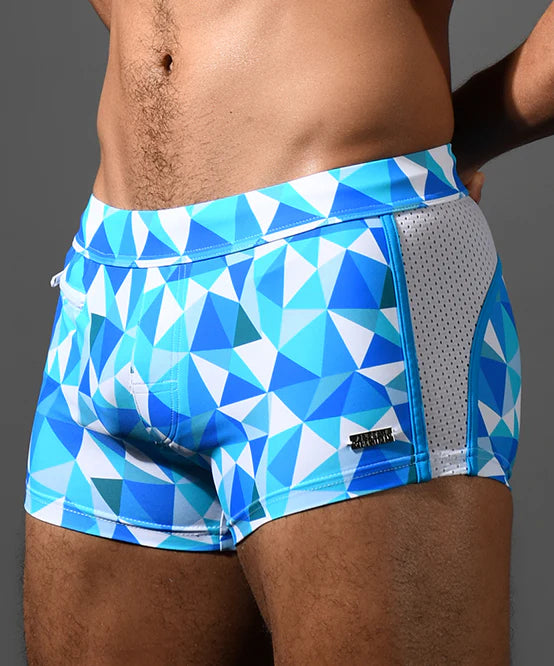 Andrew Christian 70152 Surf swim boxer trunk blue
