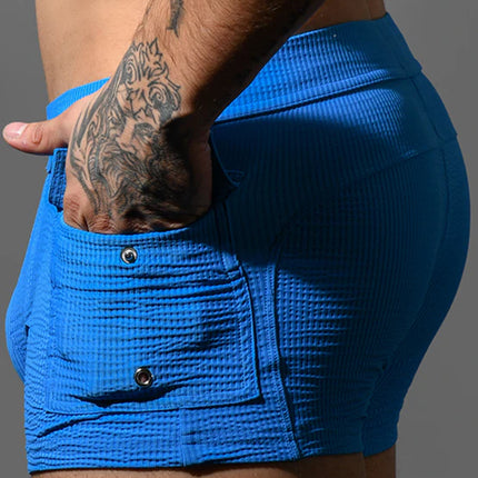 Andrew Christian 70171 Cargo swim boxer trunk blue