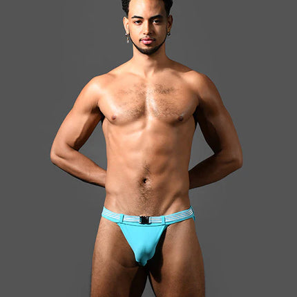 Andrew Christian 70182 Belt swim bikini brief aqua