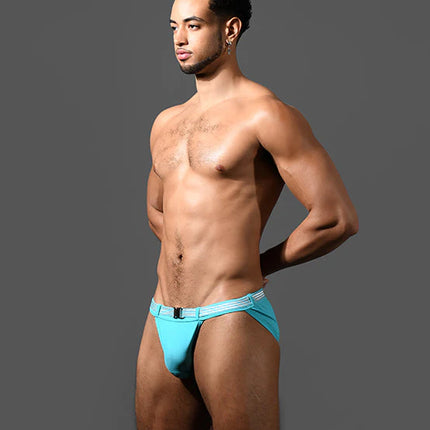 Andrew Christian 70182 Belt swim bikini brief aqua