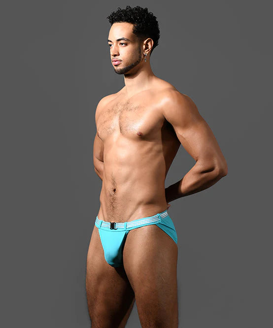 Andrew Christian 70182 Belt swim bikini brief aqua