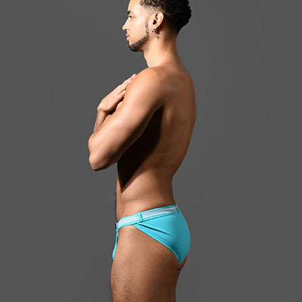 Andrew Christian 70182 Belt swim bikini brief aqua