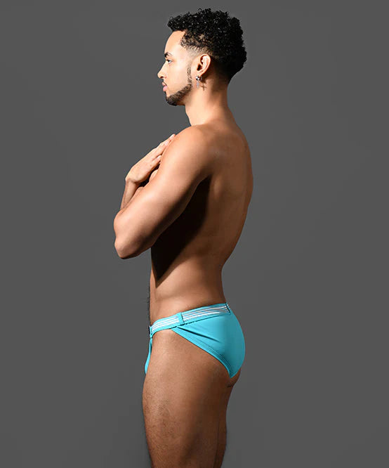 Andrew Christian 70182 Belt swim bikini brief aqua