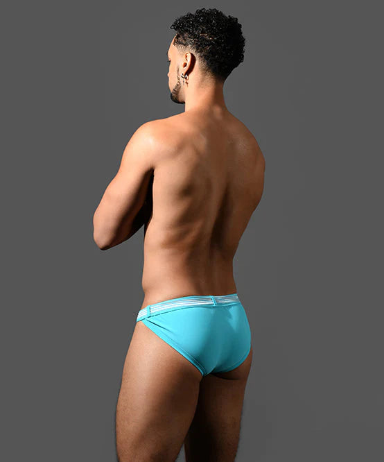 Andrew Christian 70182 Belt swim bikini brief aqua