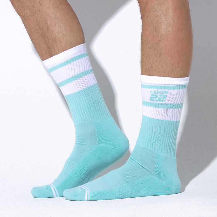 Code 22 Essential crew socks 8019 blue/white