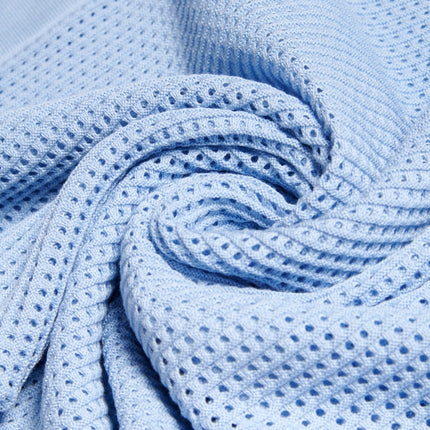 Eight X Docker knit button up polo shirt blue