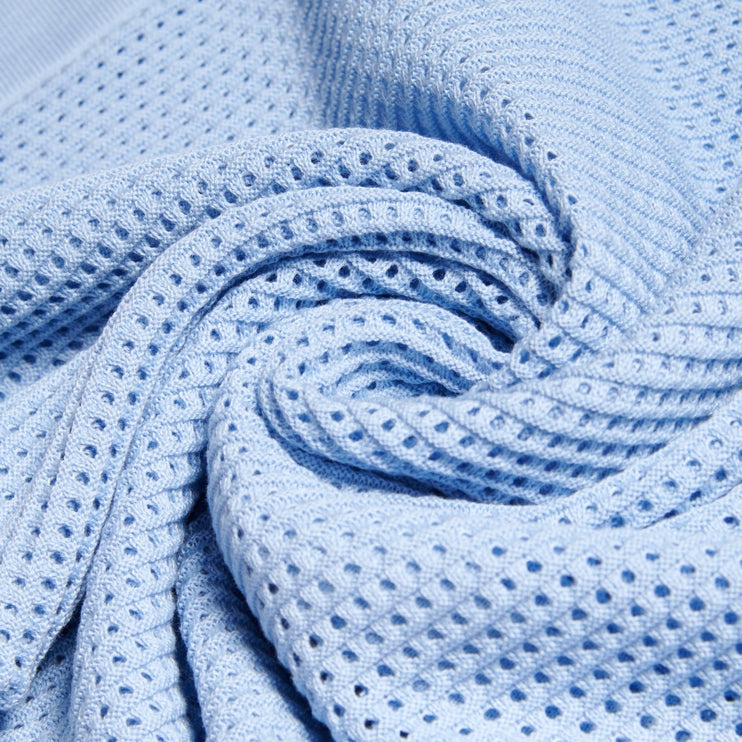 Eight X Docker knit button up polo shirt blue