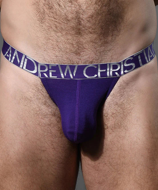 Andrew Christian Almost Naked 93284 Happy modal thong purple