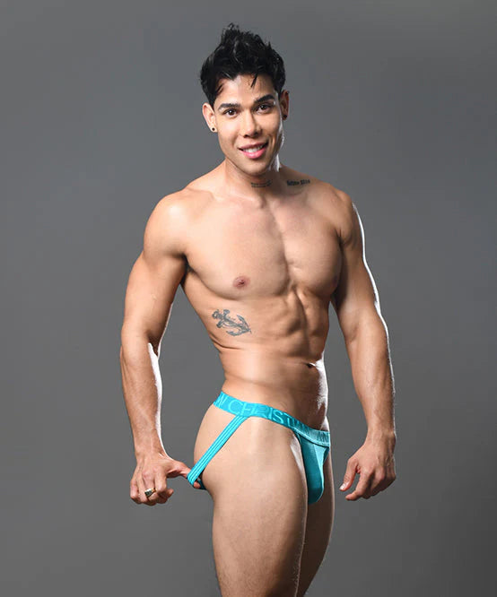 Andrew Christian Almost Naked 93285 Happy modal jockstrap teal
