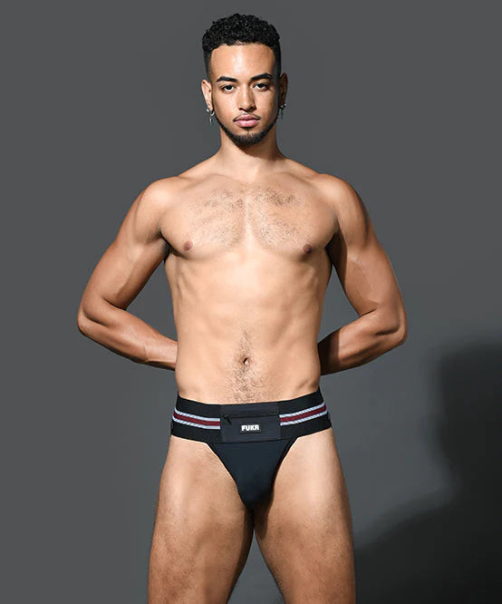 Andrew Christian Almost Naked 93376 Stash Pocket jockstrap black