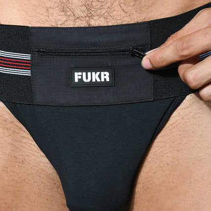 Andrew Christian Almost Naked 93376 Stash Pocket jockstrap black