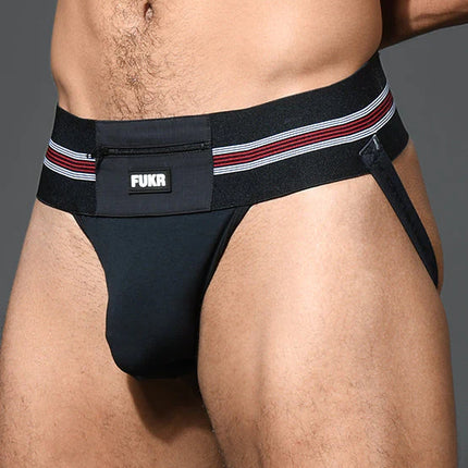 Andrew Christian Almost Naked 93376 Stash Pocket jockstrap black