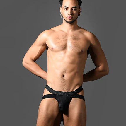 Andrew Christian Almost Naked 93630 Martel Mesh Cross jockstrap black
