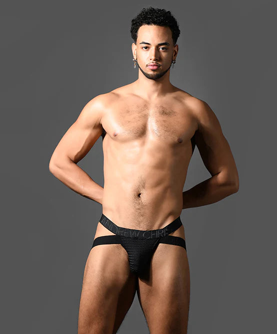 Andrew Christian Almost Naked 93630 Martel Mesh Cross jockstrap black