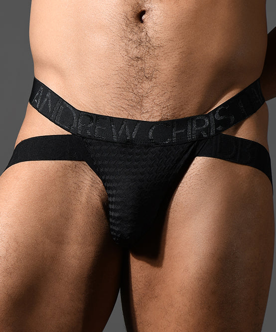 Andrew Christian Almost Naked 93630 Martel Mesh Cross jockstrap black
