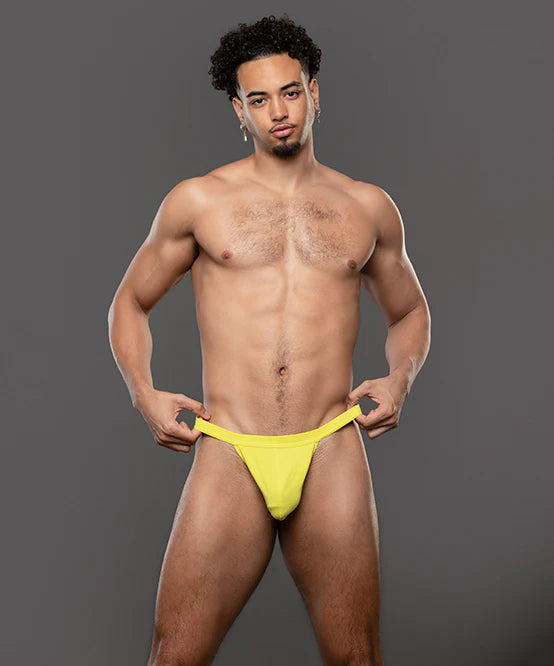 Andrew Christian Happy No-Show 93668 thong citrus yellow